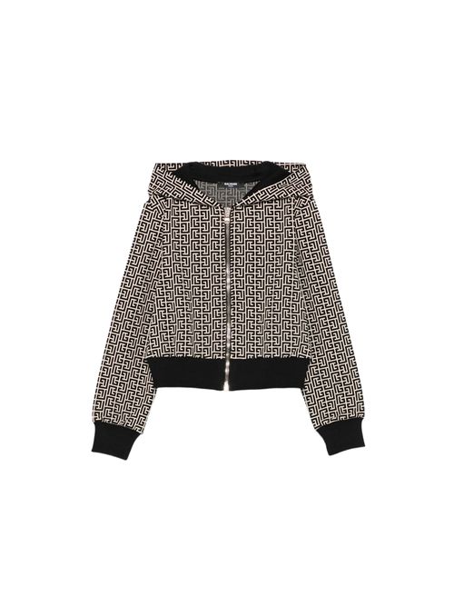 Felpa, bambina, logata. BALMAIN | BX4A00 Z2411106NE